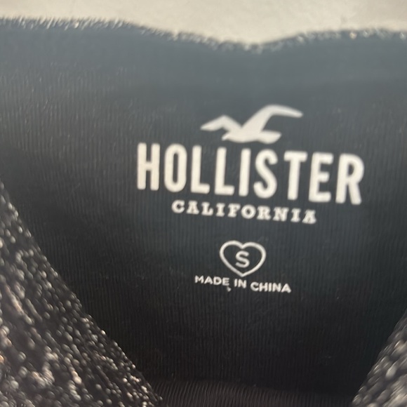hollister going out shirt small black sparkly - Picture 2 of 2